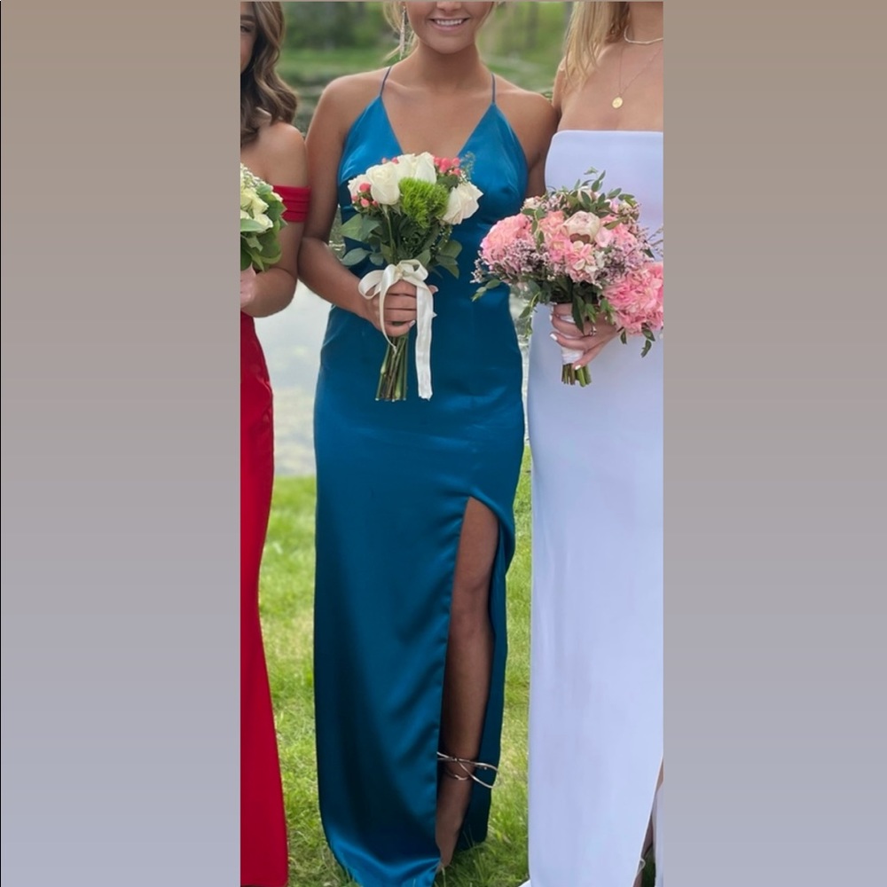blue prom dress